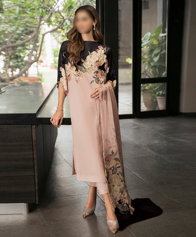 Floral Digital Printed - Unstitched 3 Piece Silk