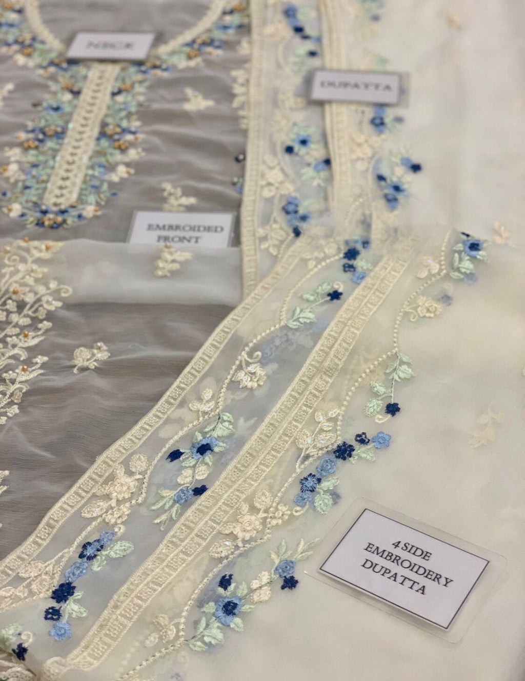 Agha Noor - Chiffon Embroidered 3 Pc Unstitched