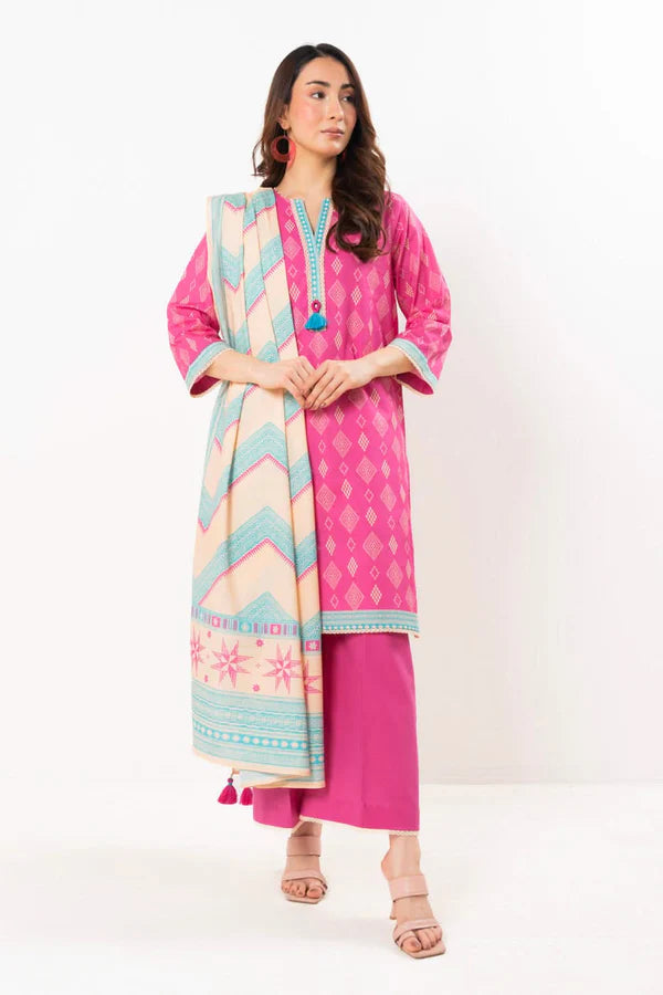 Al-Karam- 3 Piece Printed Lawn Unstitched