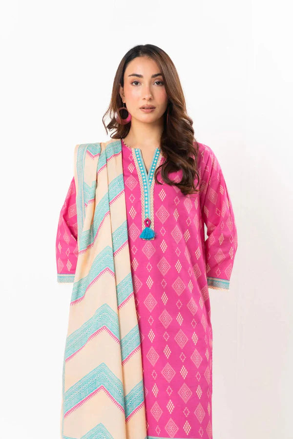 Al-Karam- 3 Piece Printed Lawn Unstitched