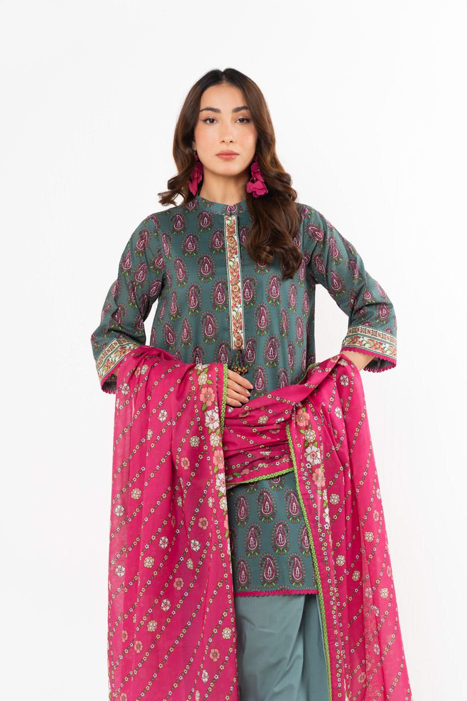 AlKaram- 3 Piece Printed Lawn Unstitched