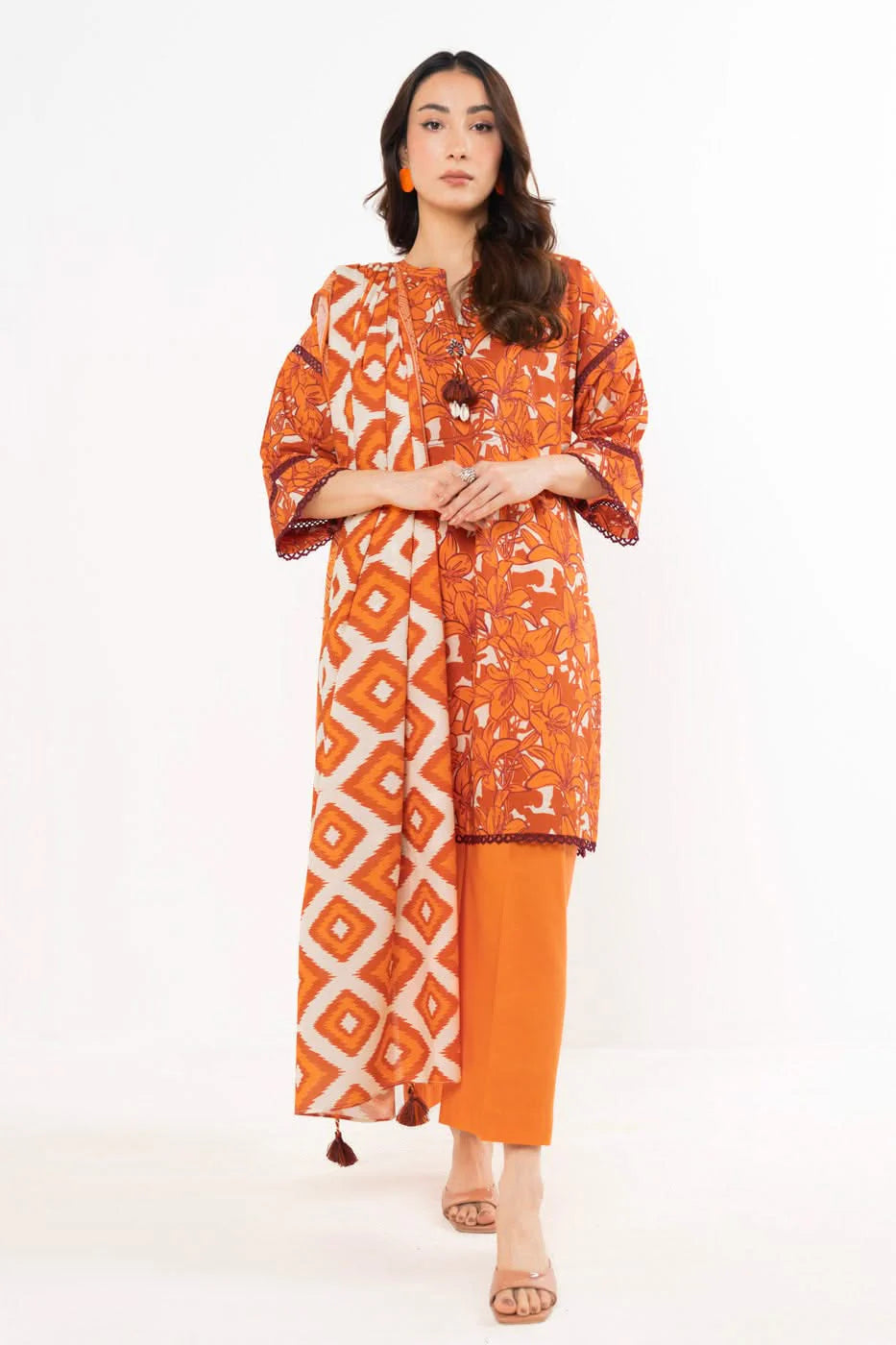 AlKaram- 3 Piece Printed Lawn Unstitched