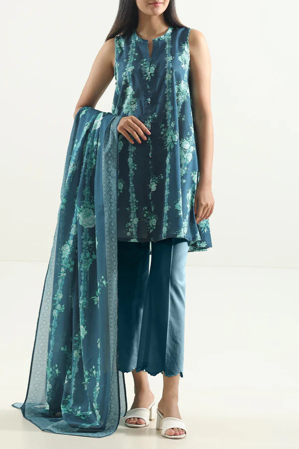 SAYA - Unstitched Printed Lawn 3 Piece