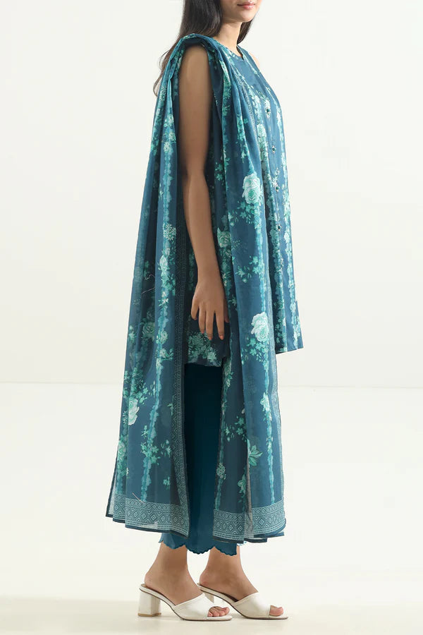 SAYA - Unstitched Printed Lawn 3 Piece