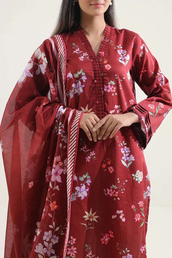SAYA -  Unstitched Printed Lawn 3 Piece