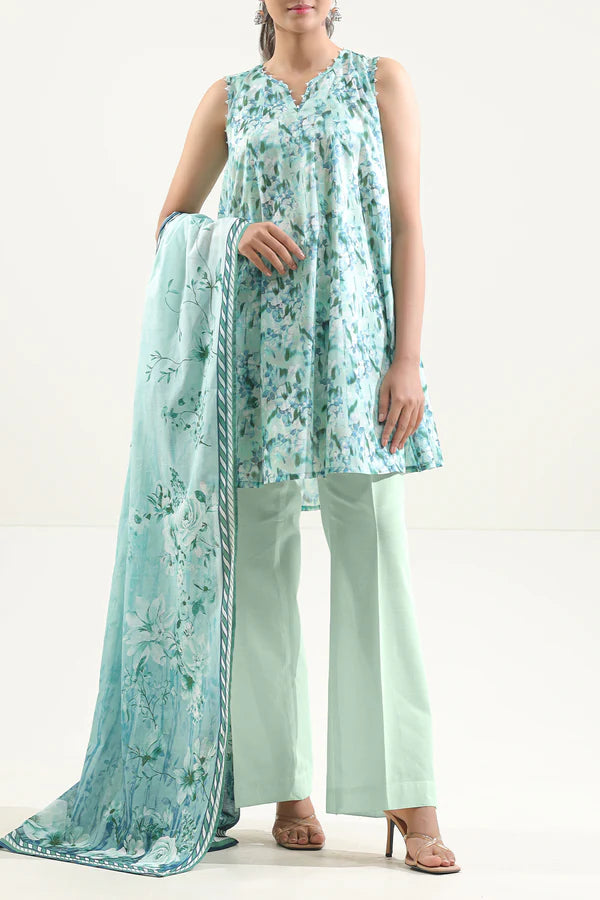 SAYA - Unstitched Printed Lawn 3 Piece