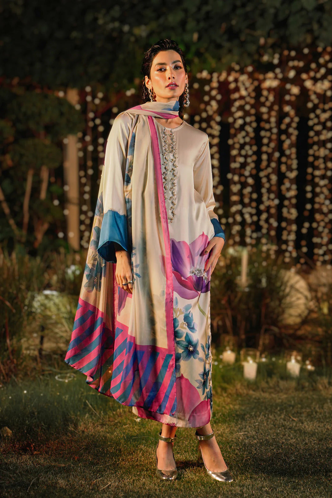 Lulusar - Embroidered Silk 3- Piece Unstitched