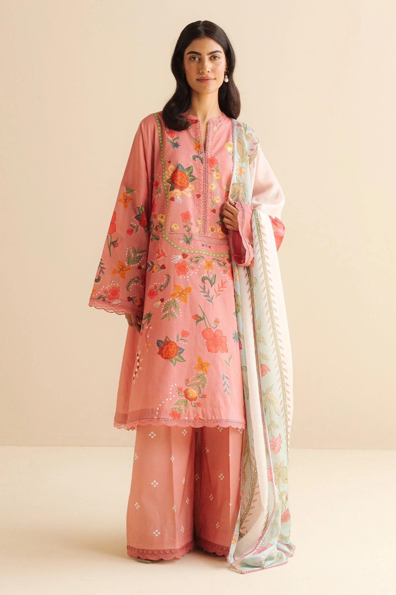 COCO BY ZARA SHAHJAHAN - 3PC UNSTITCHED - PRIINTED LAWN