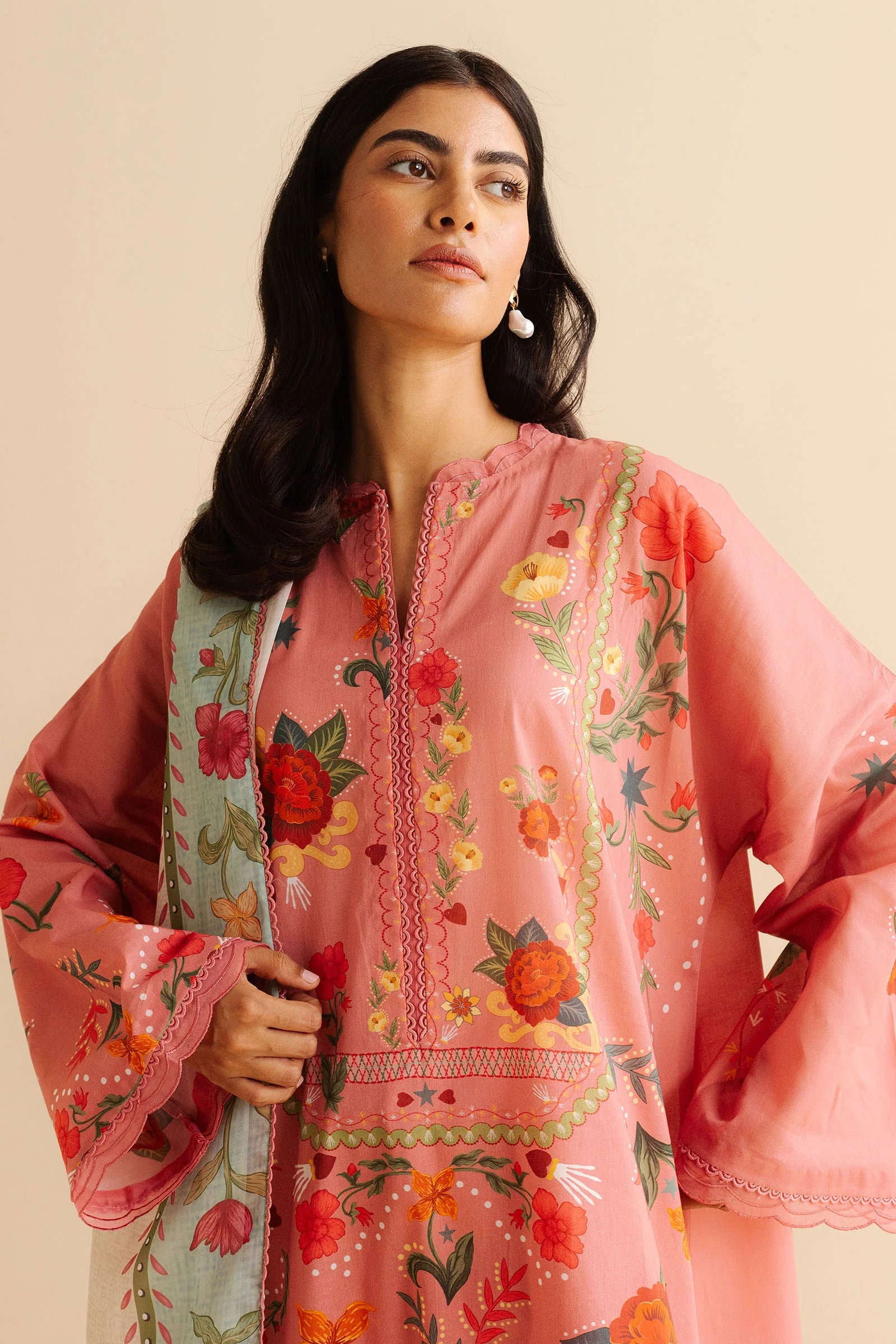 COCO BY ZARA SHAHJAHAN - 3PC UNSTITCHED - PRIINTED LAWN