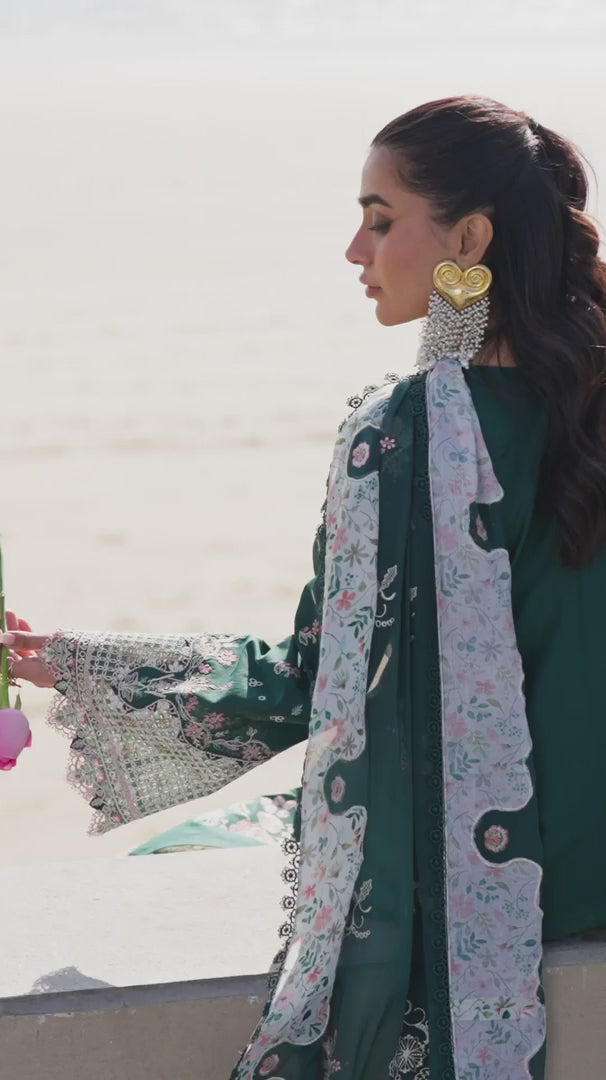 QALAMKAR - 3PC EMBROIDERED Unstitched