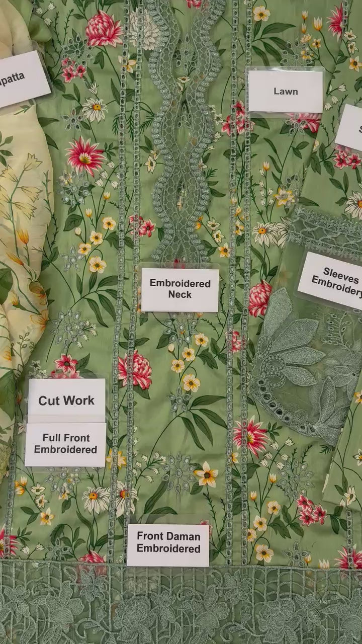 MARIA B. - 3 Piece Unstitched Embroidered Lawn Suit