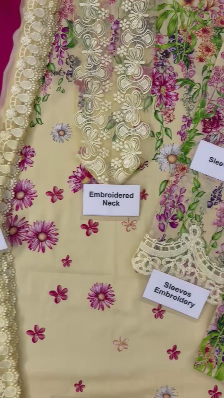MARIA B. - 3 Piece Unstitched Embroidered Lawn Suit