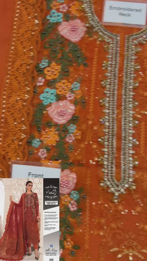 MARIA B. - Embroidered Chiffon 3 Piece Unstitched