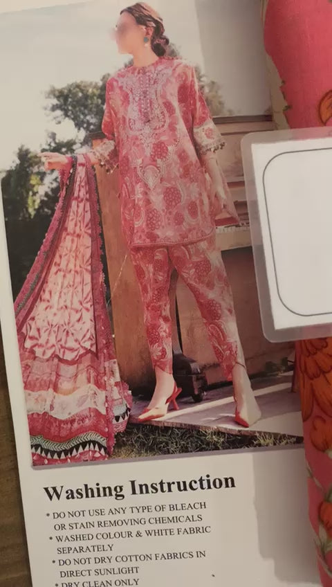 MARIA.B. - Unstitched Lawn Embroidered 3 Piece