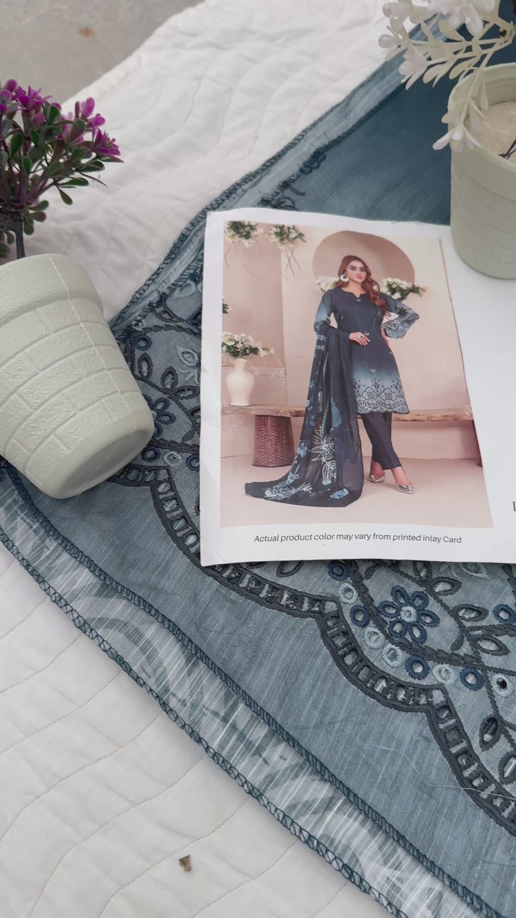 Attractive & Elegant Embroidered Lawn | 3 Piece Un-Stitched By Tawakkal Fabrics,
