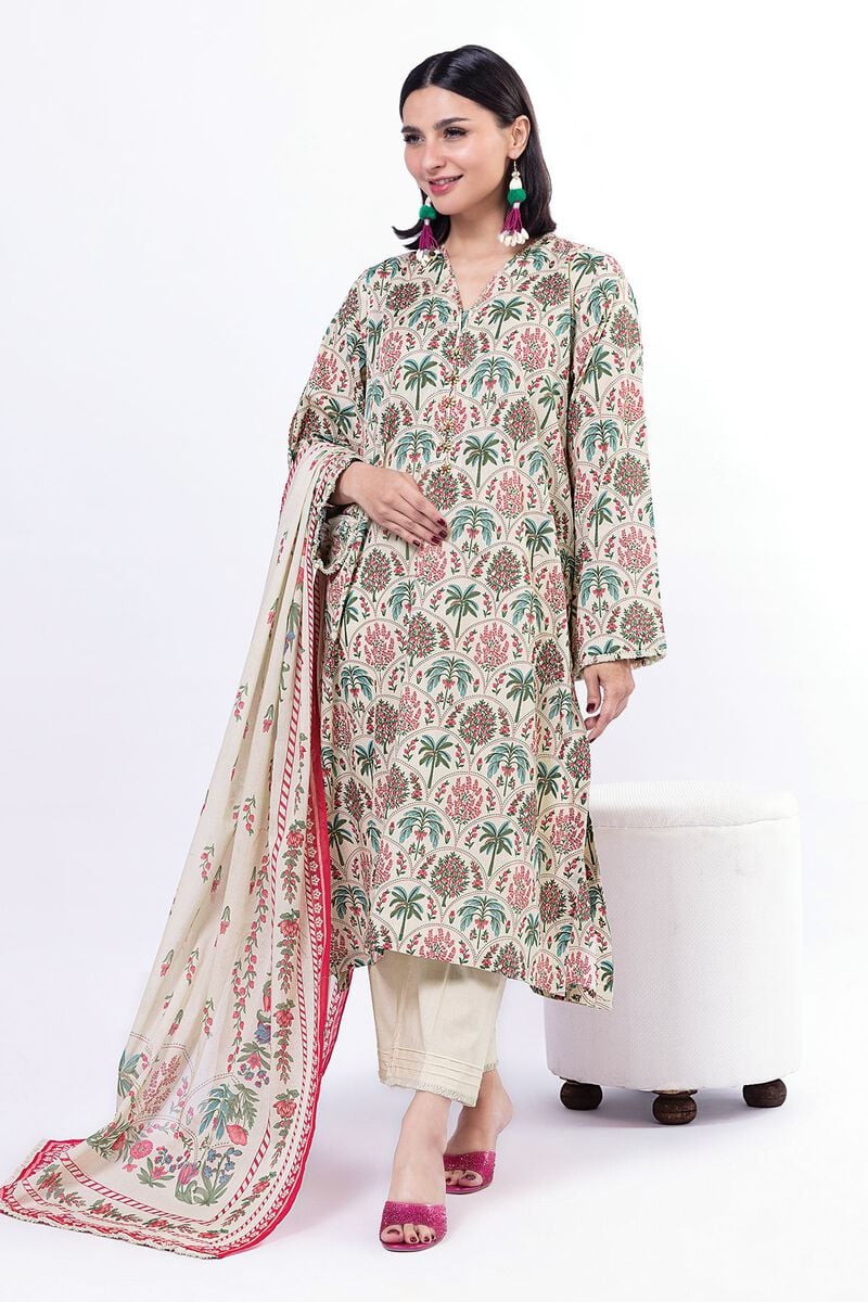 Khaadi - Unstitched 3 Piece Printed Lawn