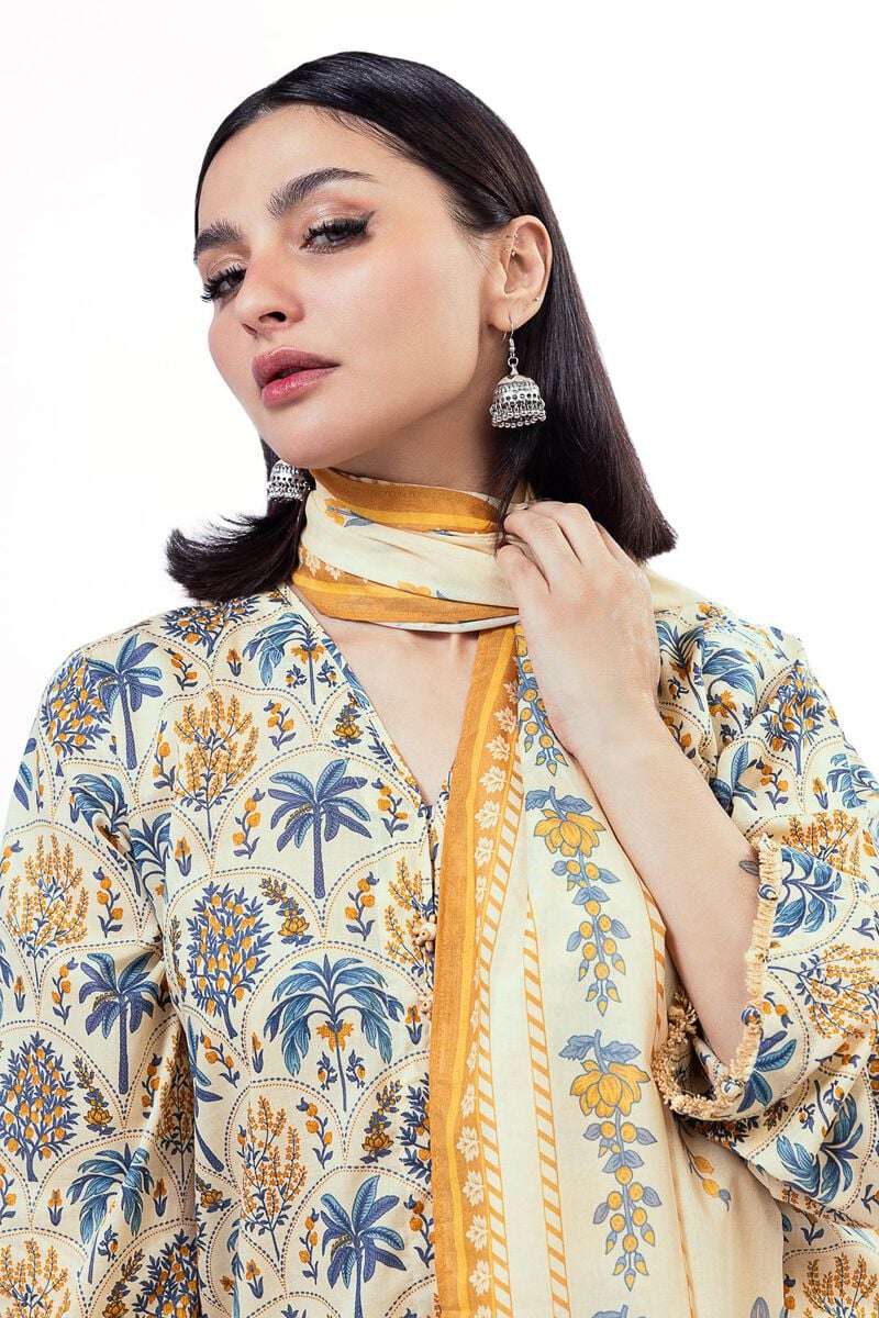 Khaadi - Unstitched 3 Piece Printed Lawn